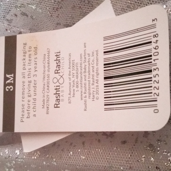 NWT Baby Starters 3 Months Baby Girls Legging Pants with Tulle Skirt attached - Picture 6 of 8